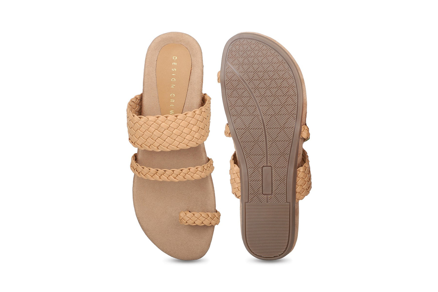 Women, Women Footwear, Beige One Toe Flats