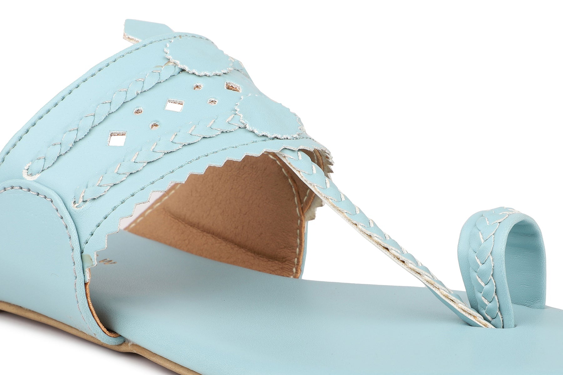 Women, Women Footwear, Blue One Toe Flats