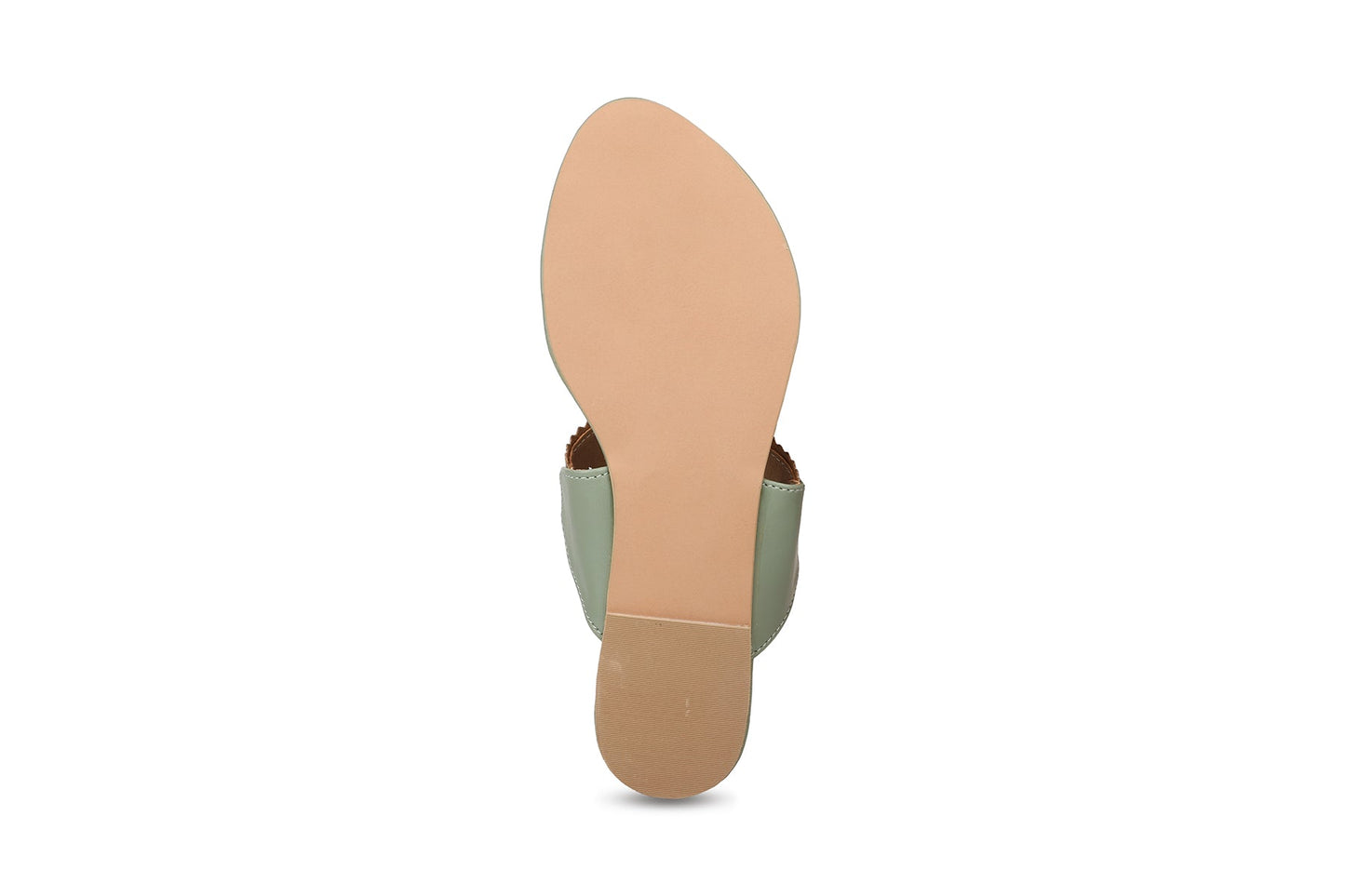 Women, Women Footwear, Green One Toe Flats