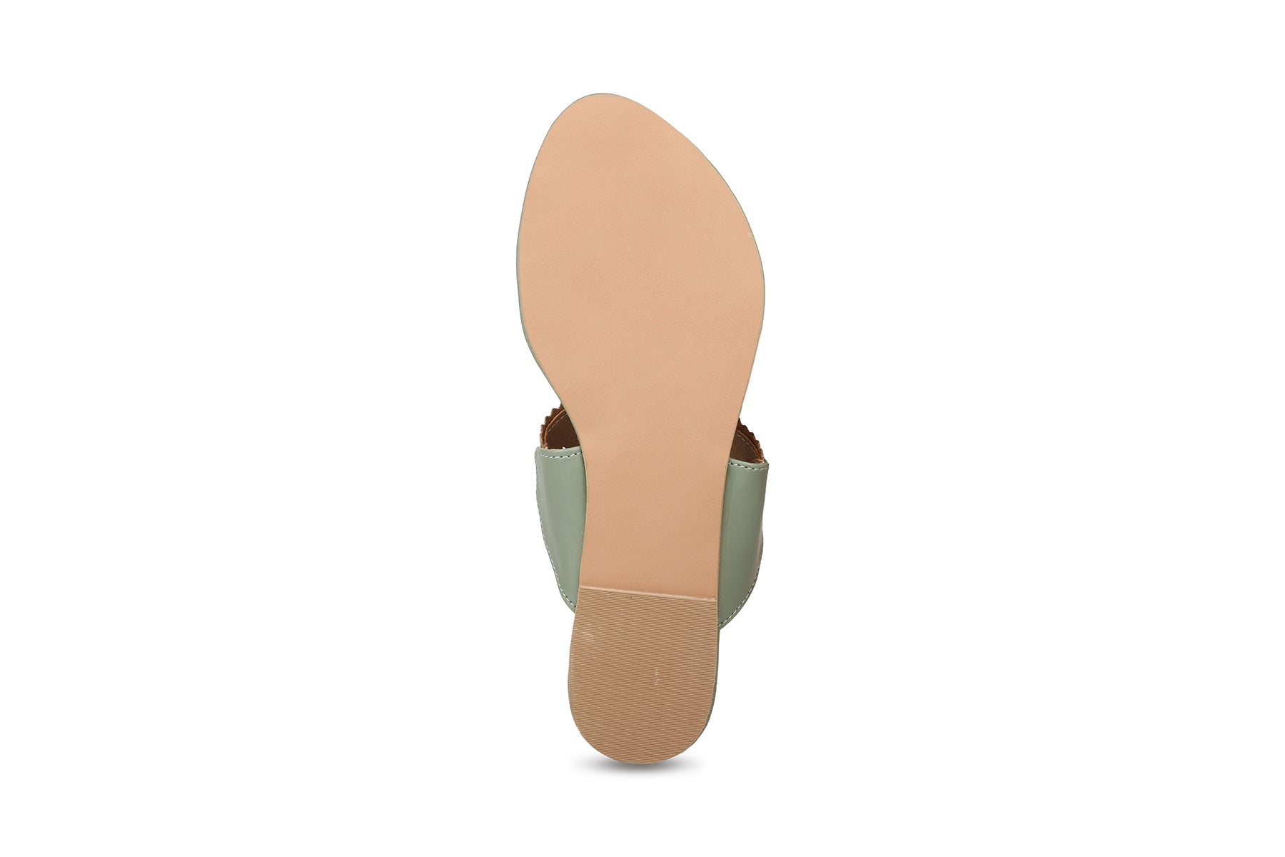 Women, Women Footwear, Green One Toe Flats