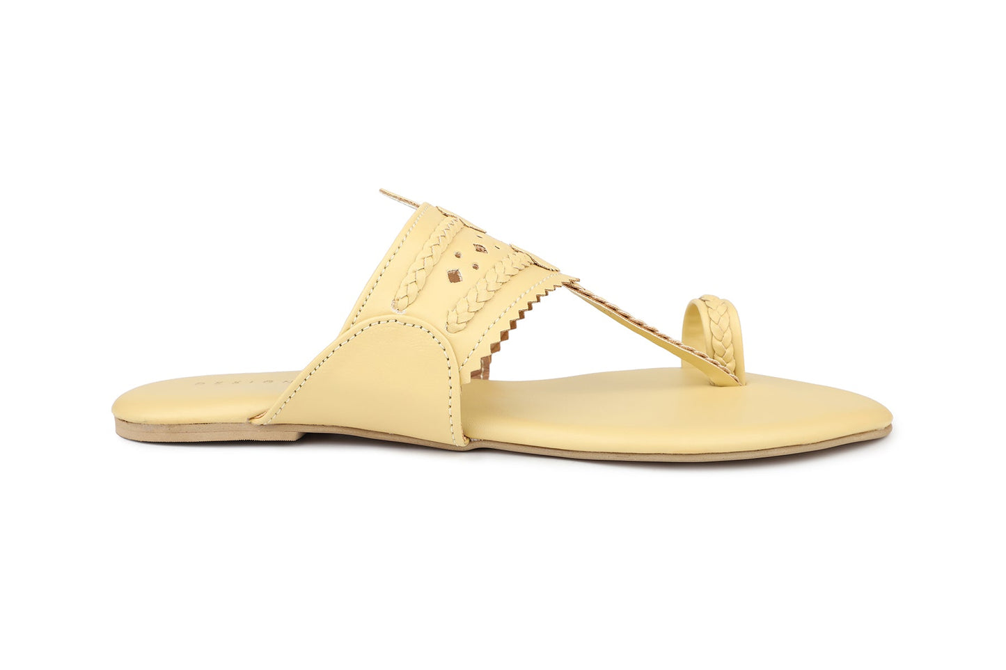 Women, Women Footwear, Yellow One Toe Flats