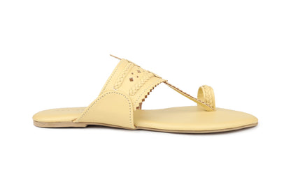Women, Women Footwear, Yellow One Toe Flats