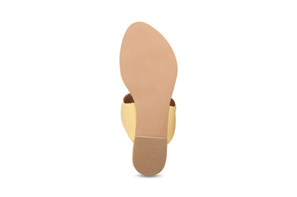 Women, Women Footwear, Yellow One Toe Flats