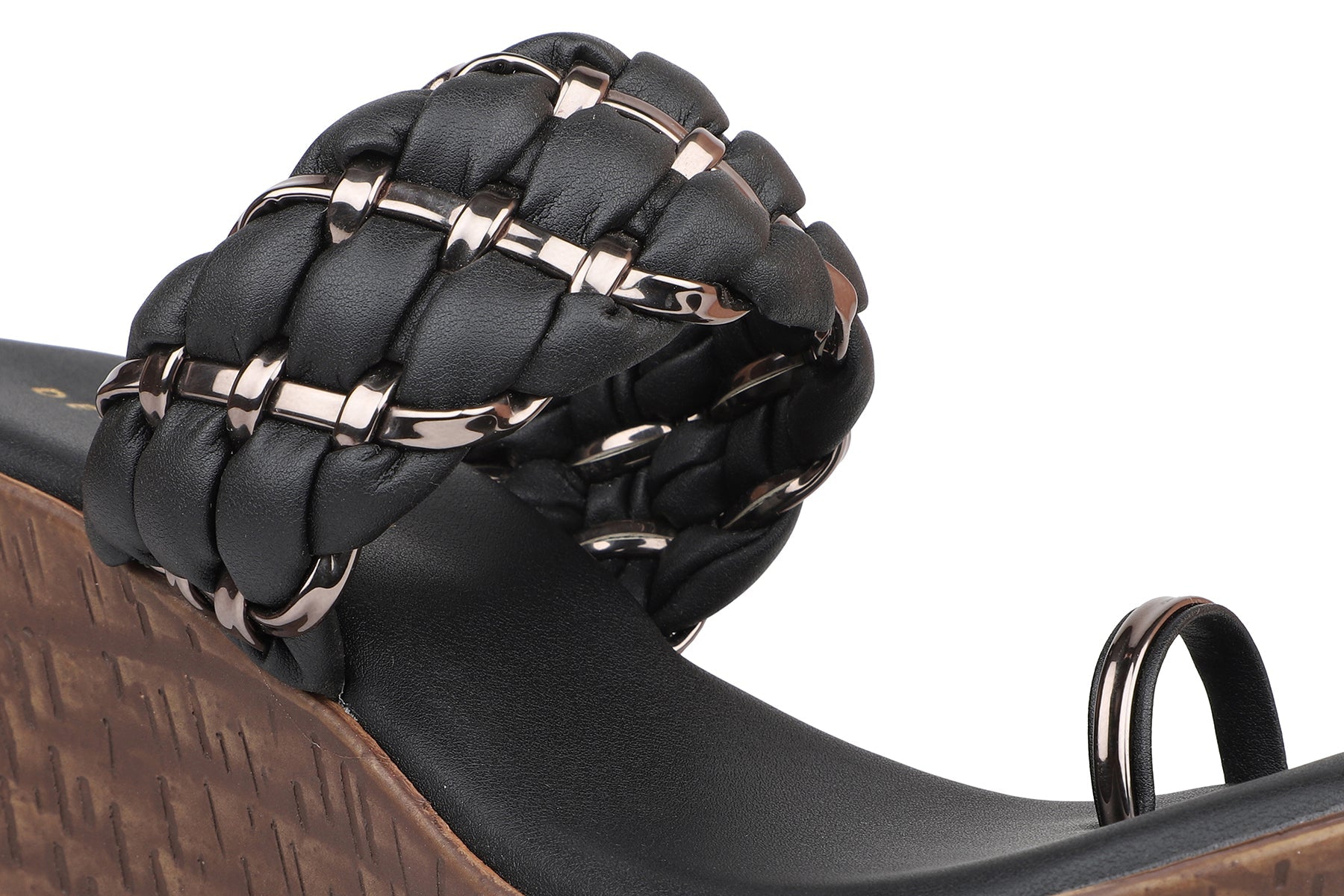 Women, Women Footwear, Black Wedges