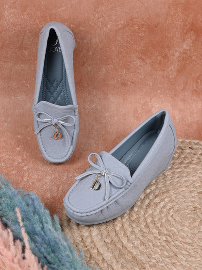 Women, Women Footwear, Blue Loafers