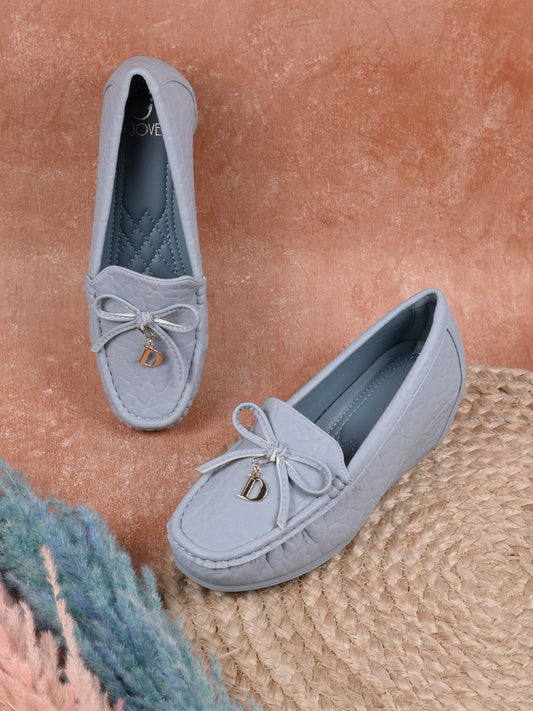 Women, Women Footwear, Blue Loafers