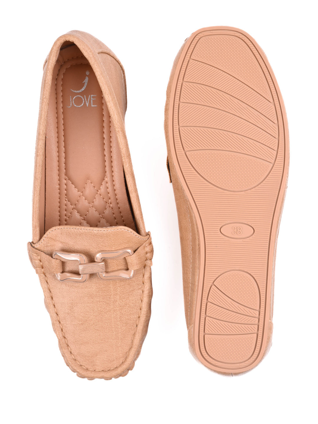 Women, Women Footwear, Beige Loafers