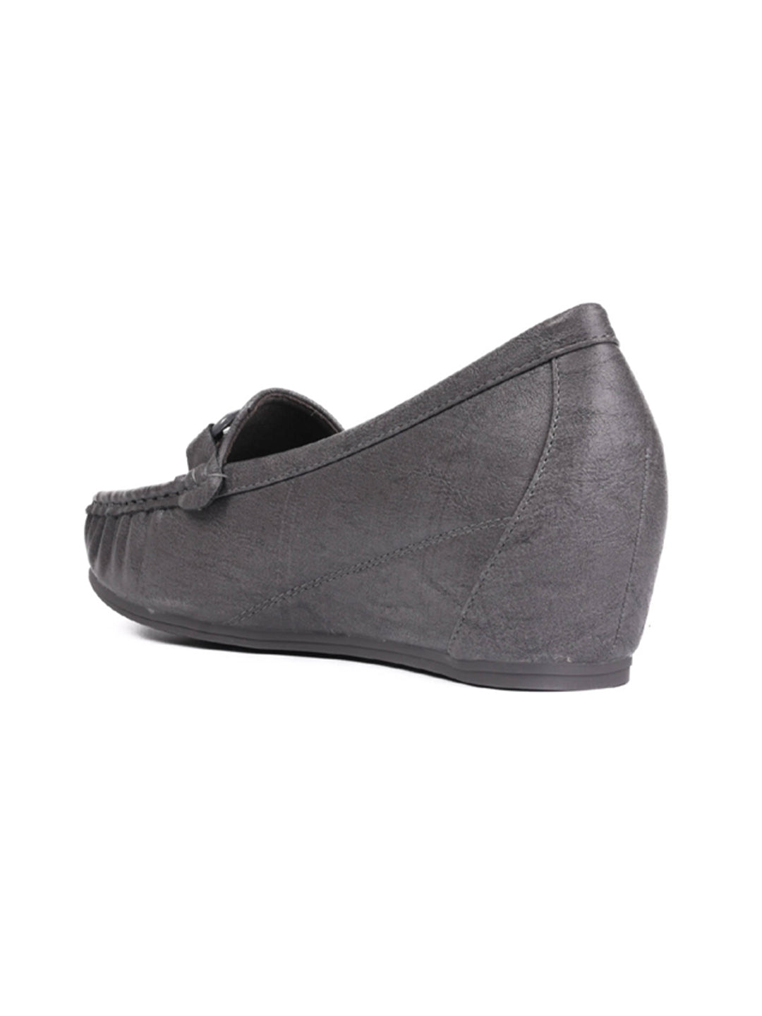 Women, Women Footwear, Grey Loafers