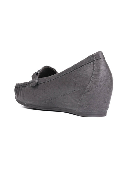 Women, Women Footwear, Grey Loafers