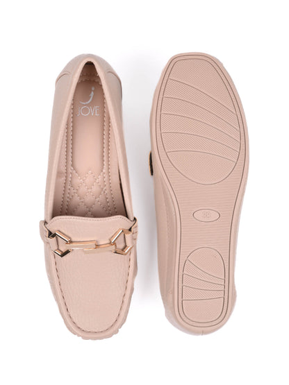 Women, Women Footwear, Beige Loafers