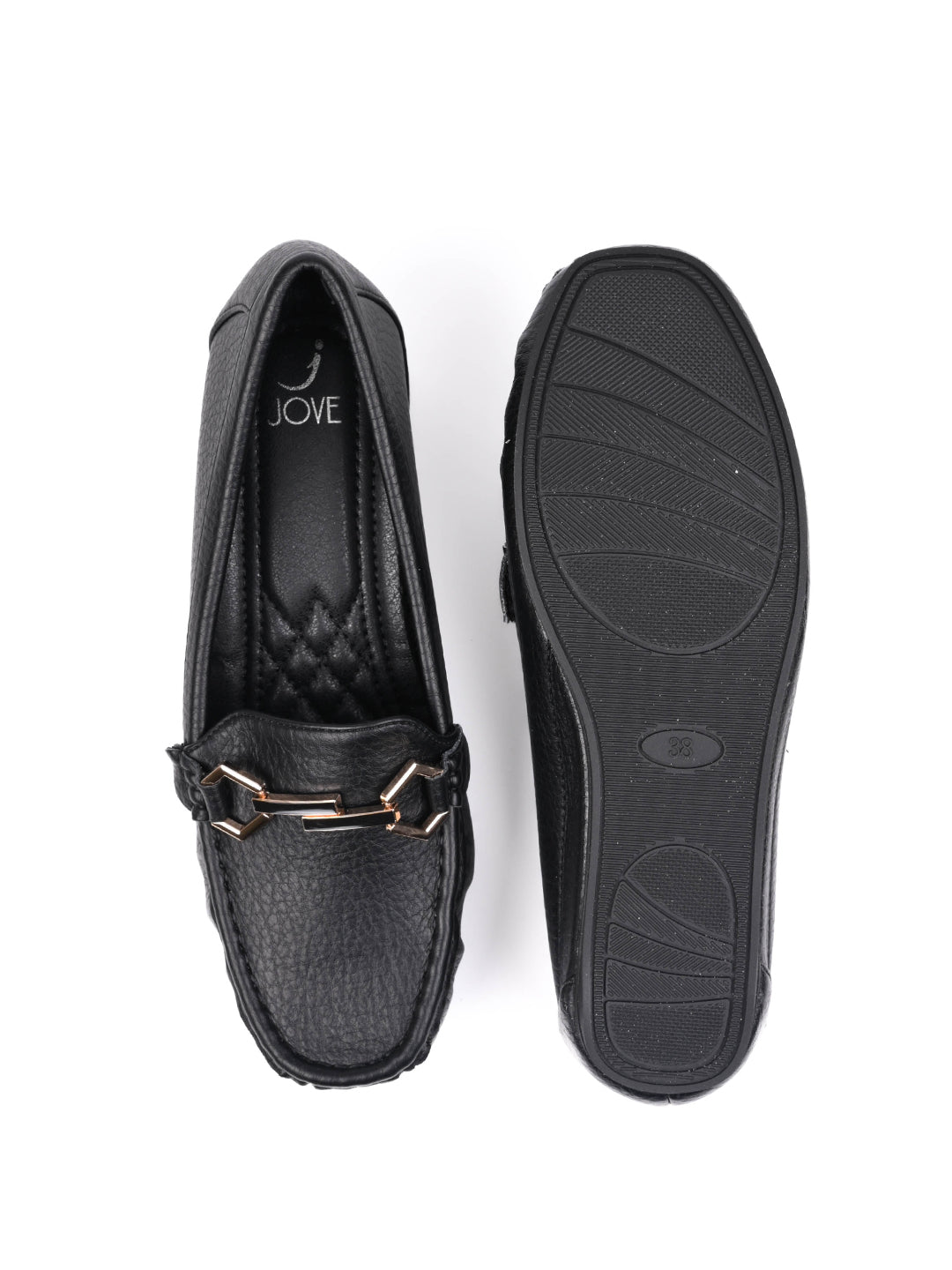 Women, Women Footwear, Black Loafers