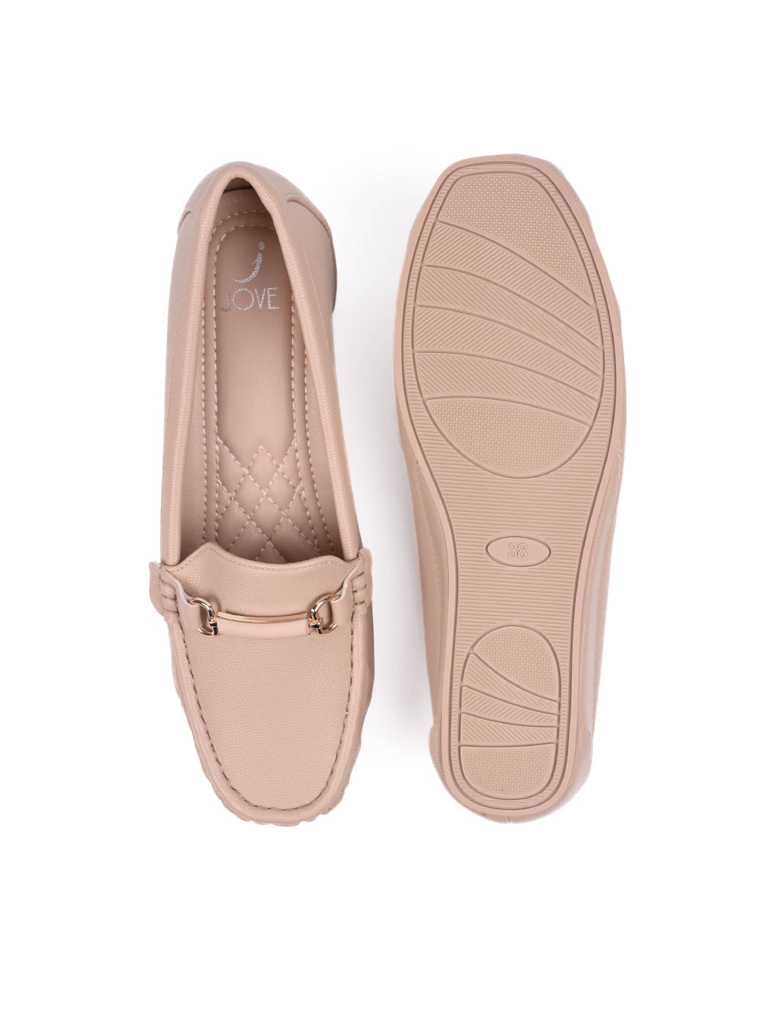 Women, Women Footwear, Beige Loafers