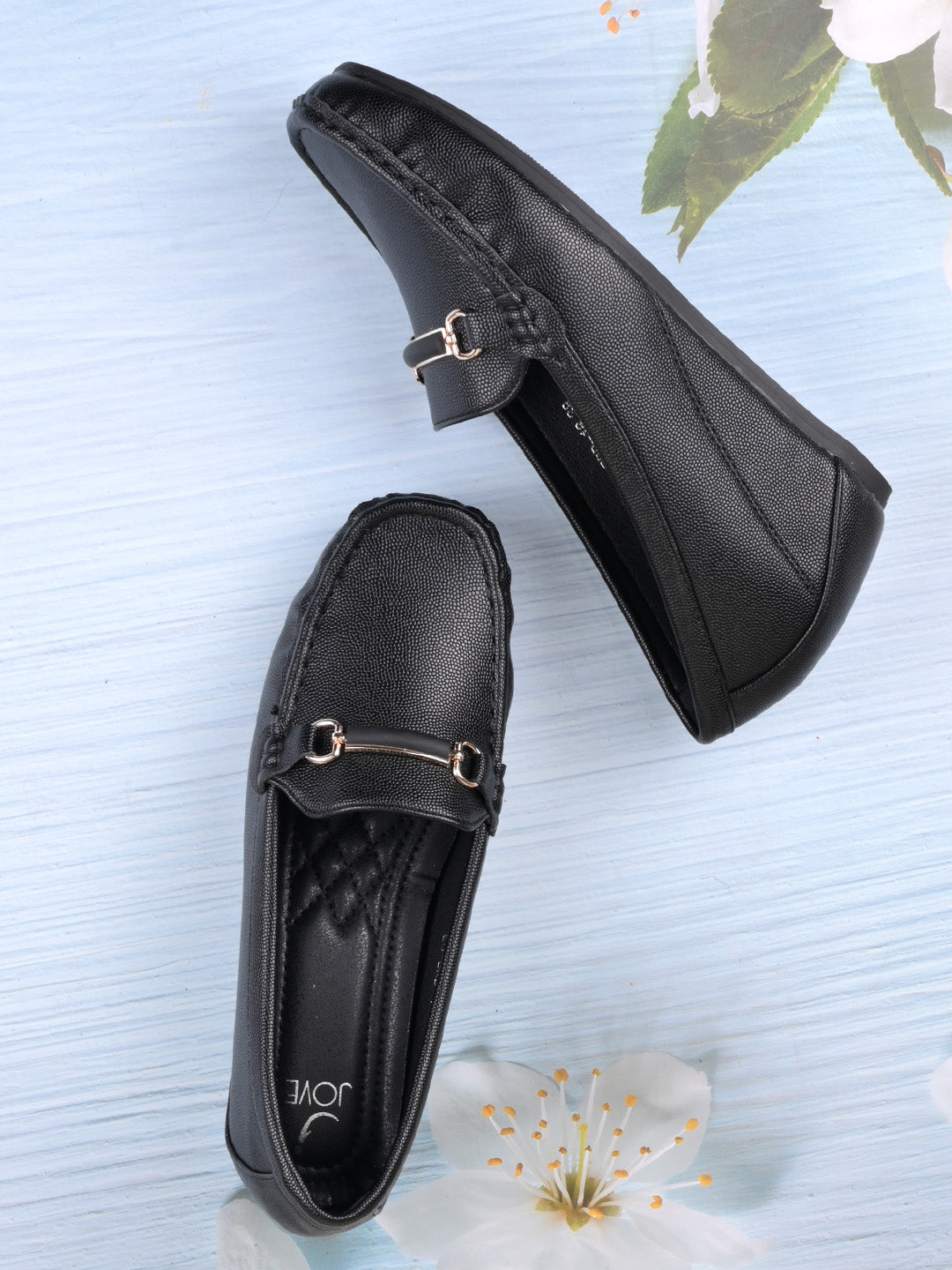 Women, Women Footwear, Black Loafers