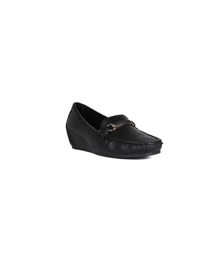 Women, Women Footwear, Black Loafers