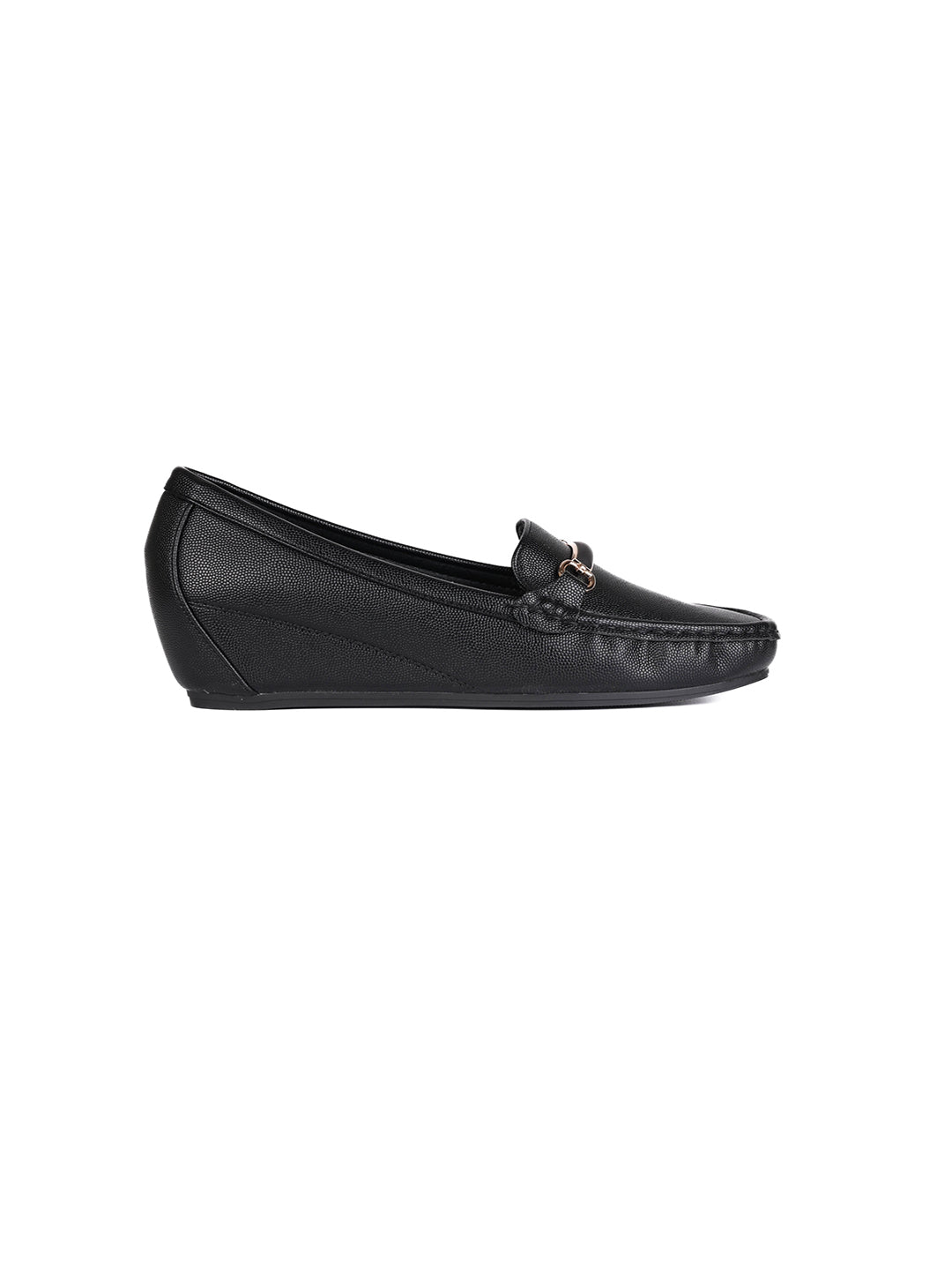Women, Women Footwear, Black Loafers