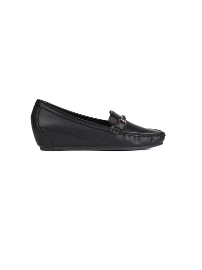Women, Women Footwear, Black Loafers