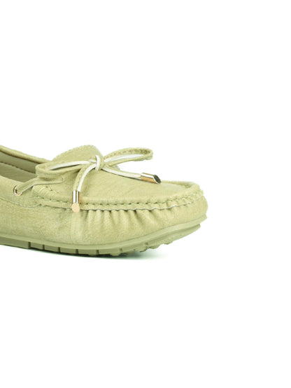 Women, Women Footwear, Green Loafers