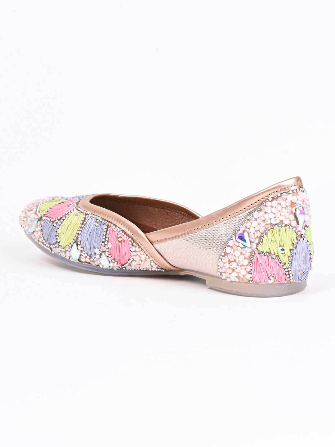 Women, Women Footwear, Rose Gold Mojaris