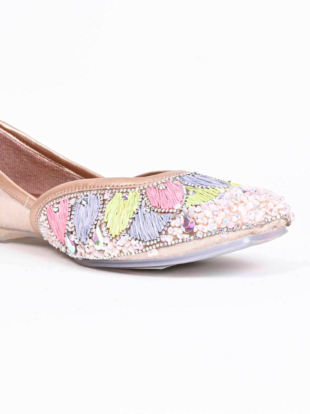 Women, Women Footwear, Rose Gold Mojaris