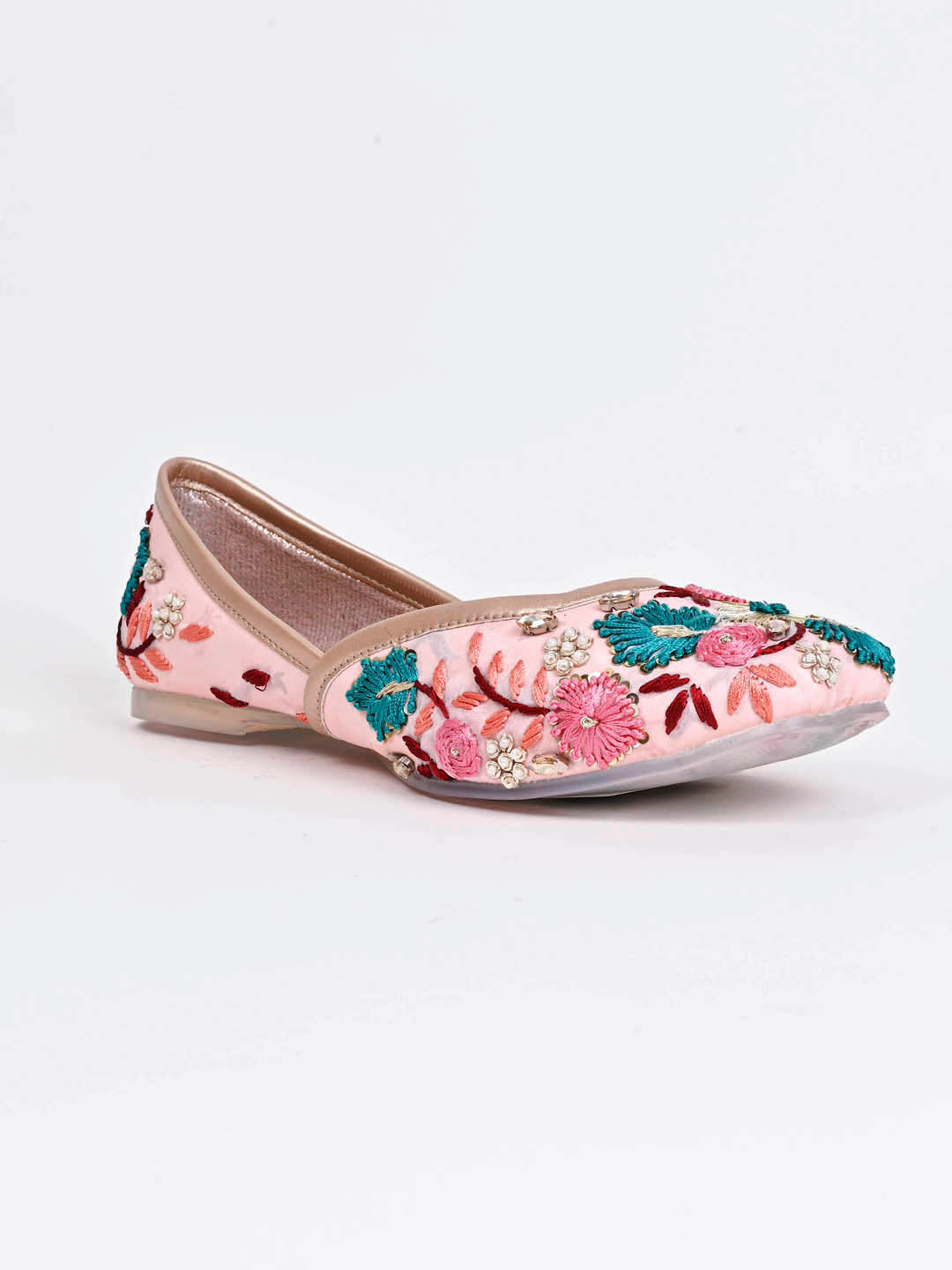 Women, Women Footwear, Pink Mojaris