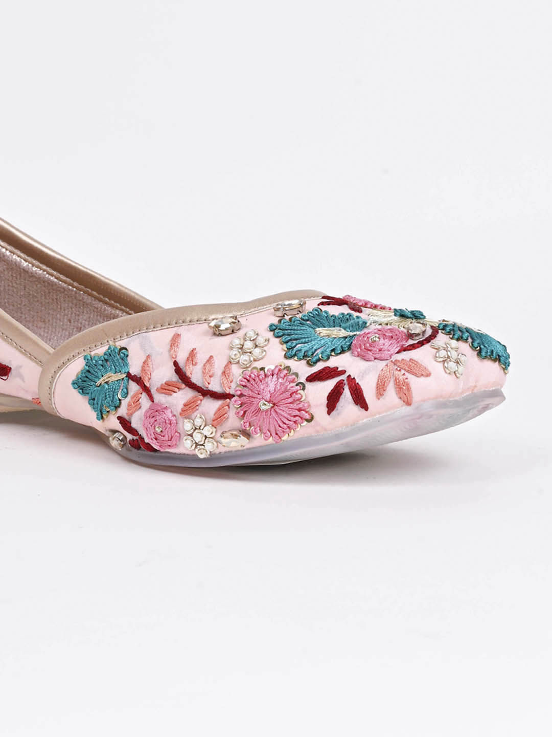 Women, Women Footwear, Pink Mojaris