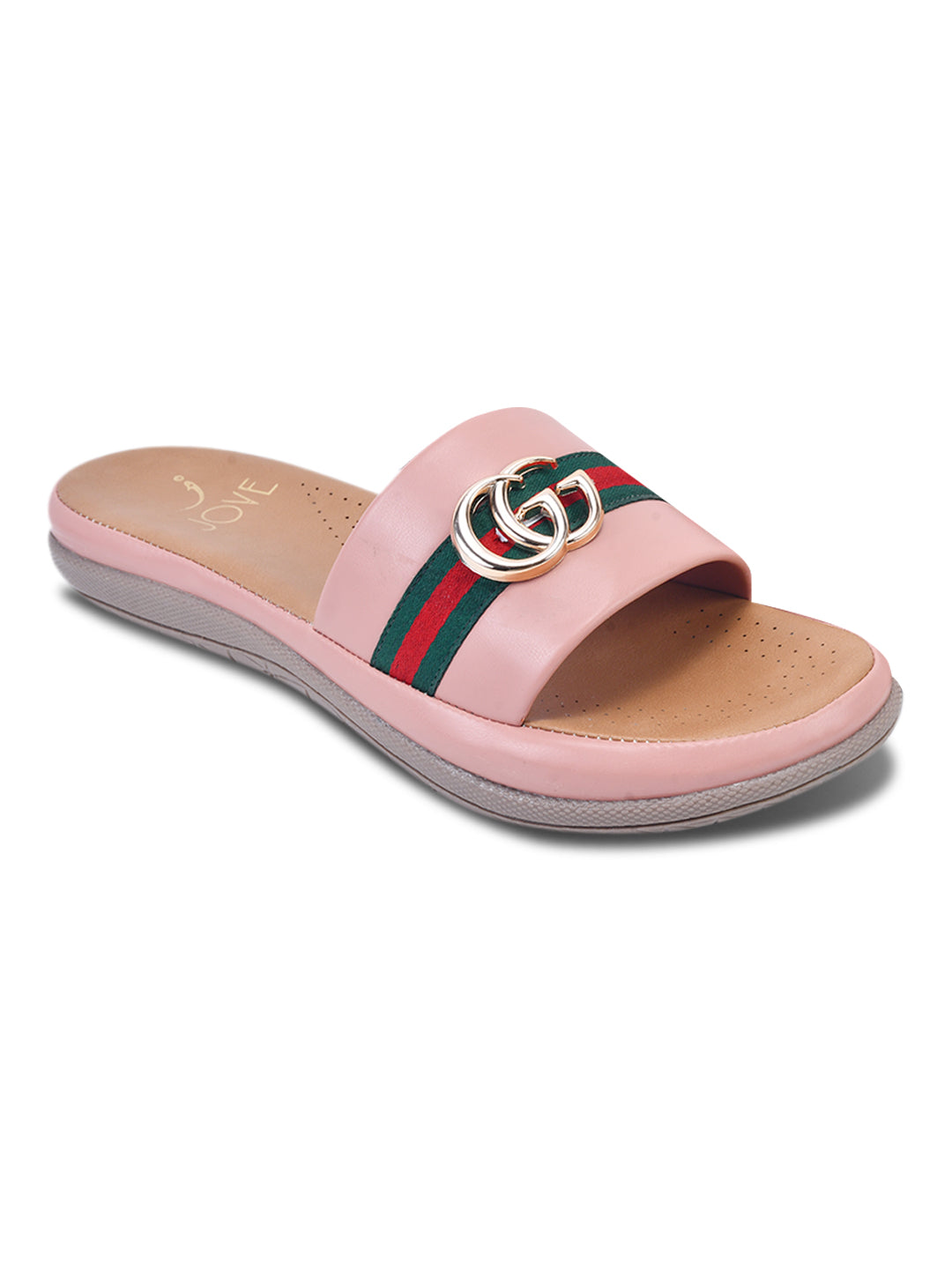 Women, Women Footwear, Pink Open Toe Flats