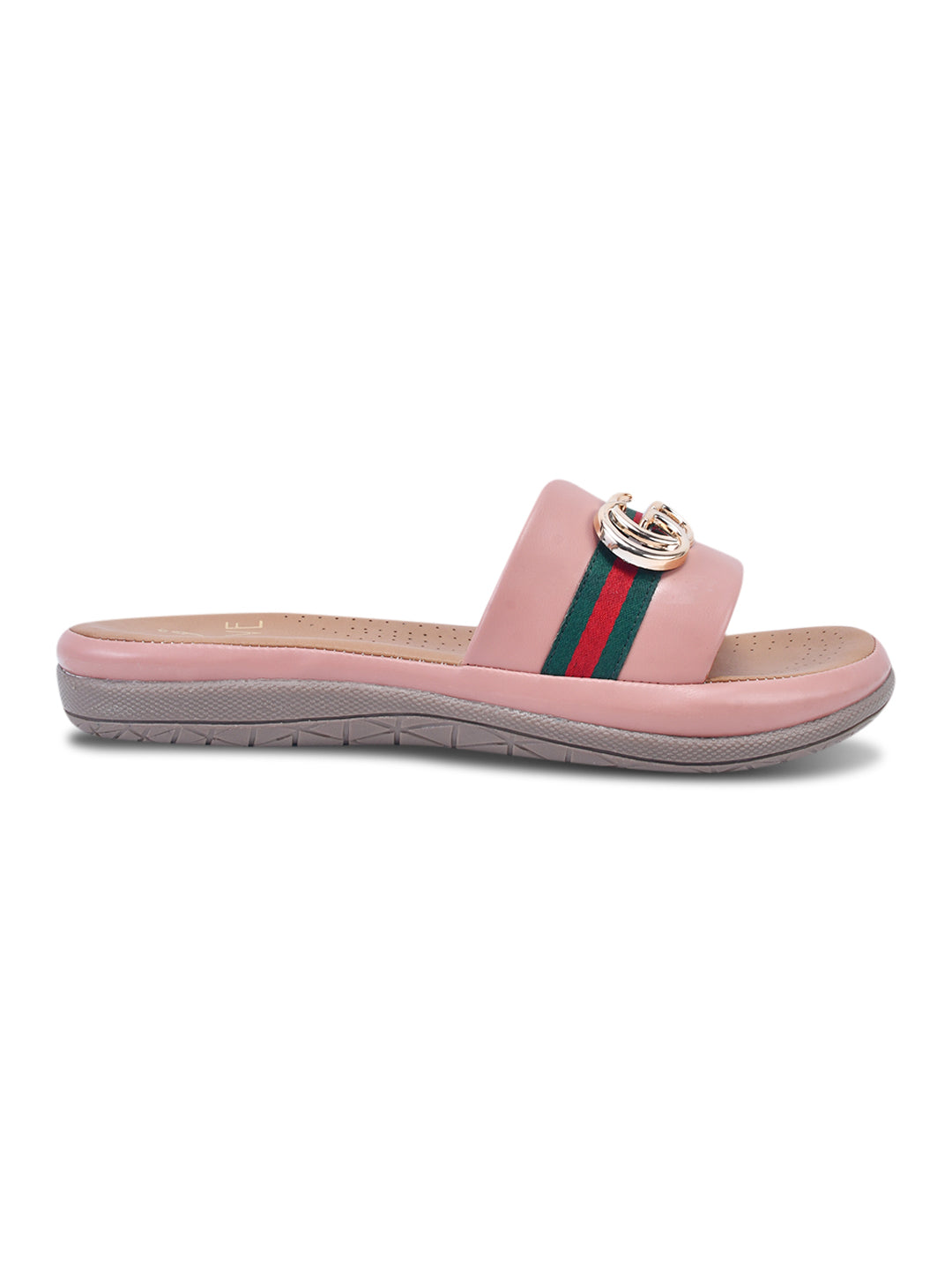 Women, Women Footwear, Pink Open Toe Flats