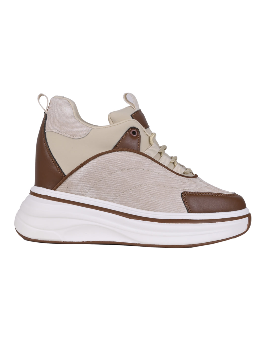 Women, Women Footwear, Beige Sneakers