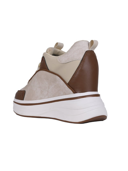 Women, Women Footwear, Beige Sneakers