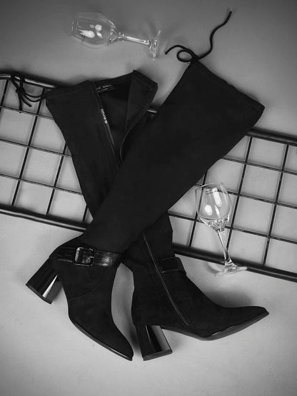 Women, Women Footwear, Black Boots