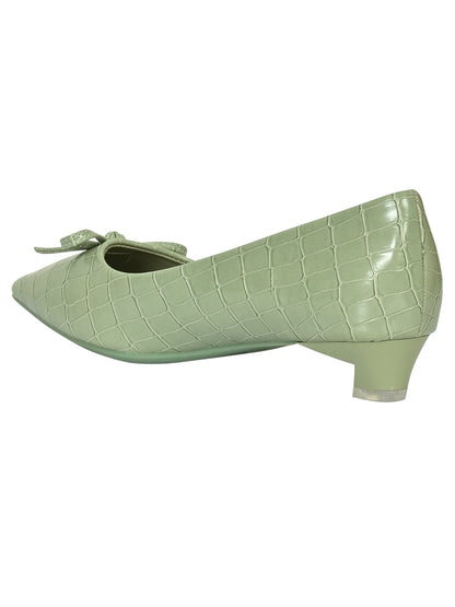 Women Green Animal Print Ballerinas