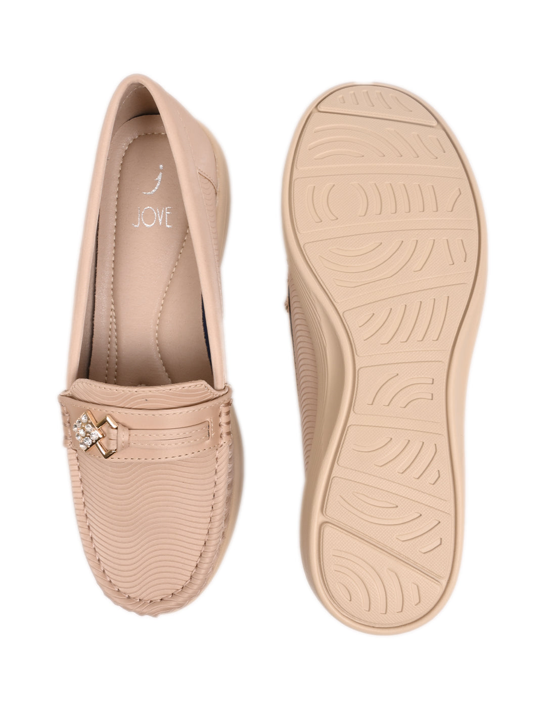 Women, Women Footwear, Beige Loafers