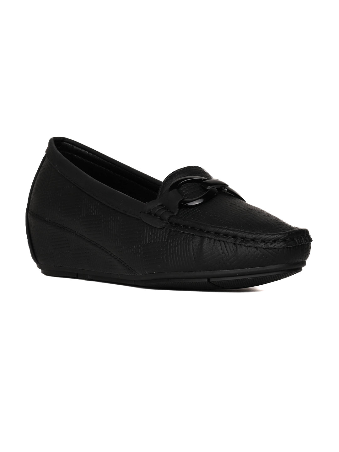 Women, Women Footwear, Black Loafers