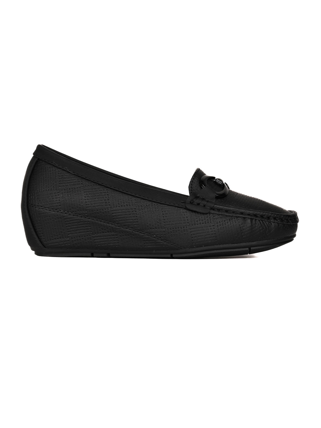 Women, Women Footwear, Black Loafers