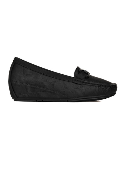 Women, Women Footwear, Black Loafers