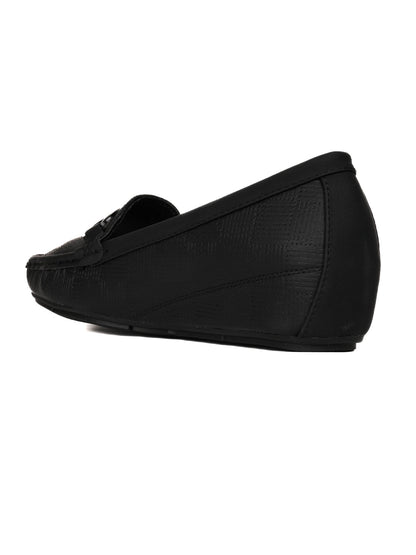 Women, Women Footwear, Black Loafers
