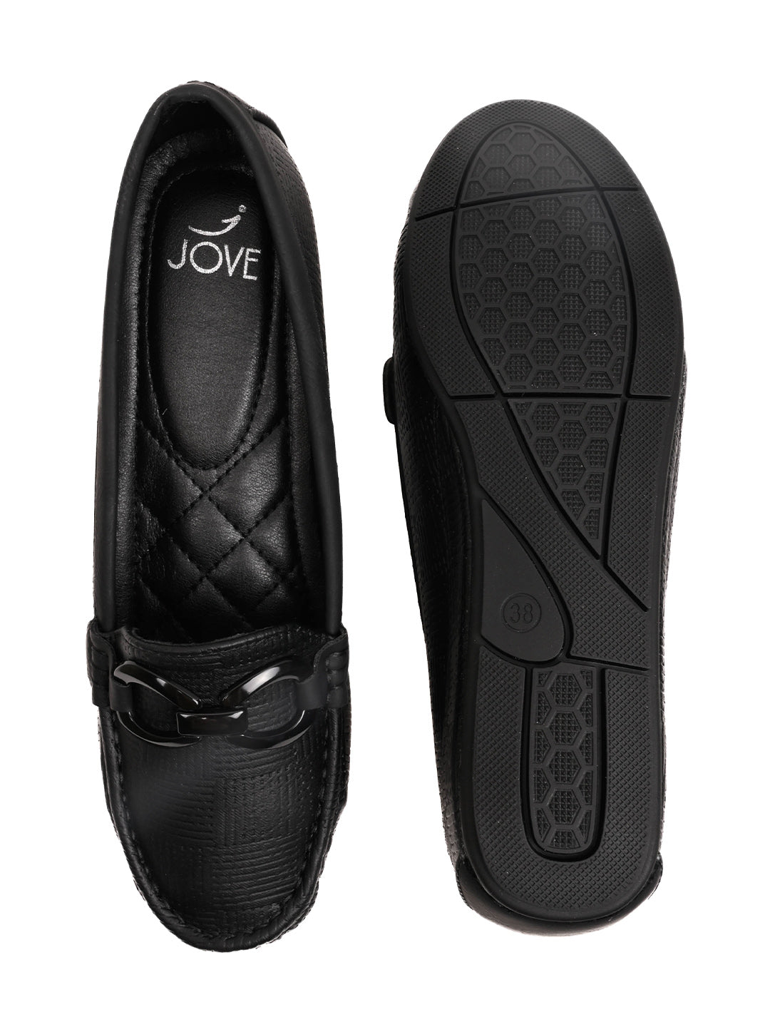 Women, Women Footwear, Black Loafers