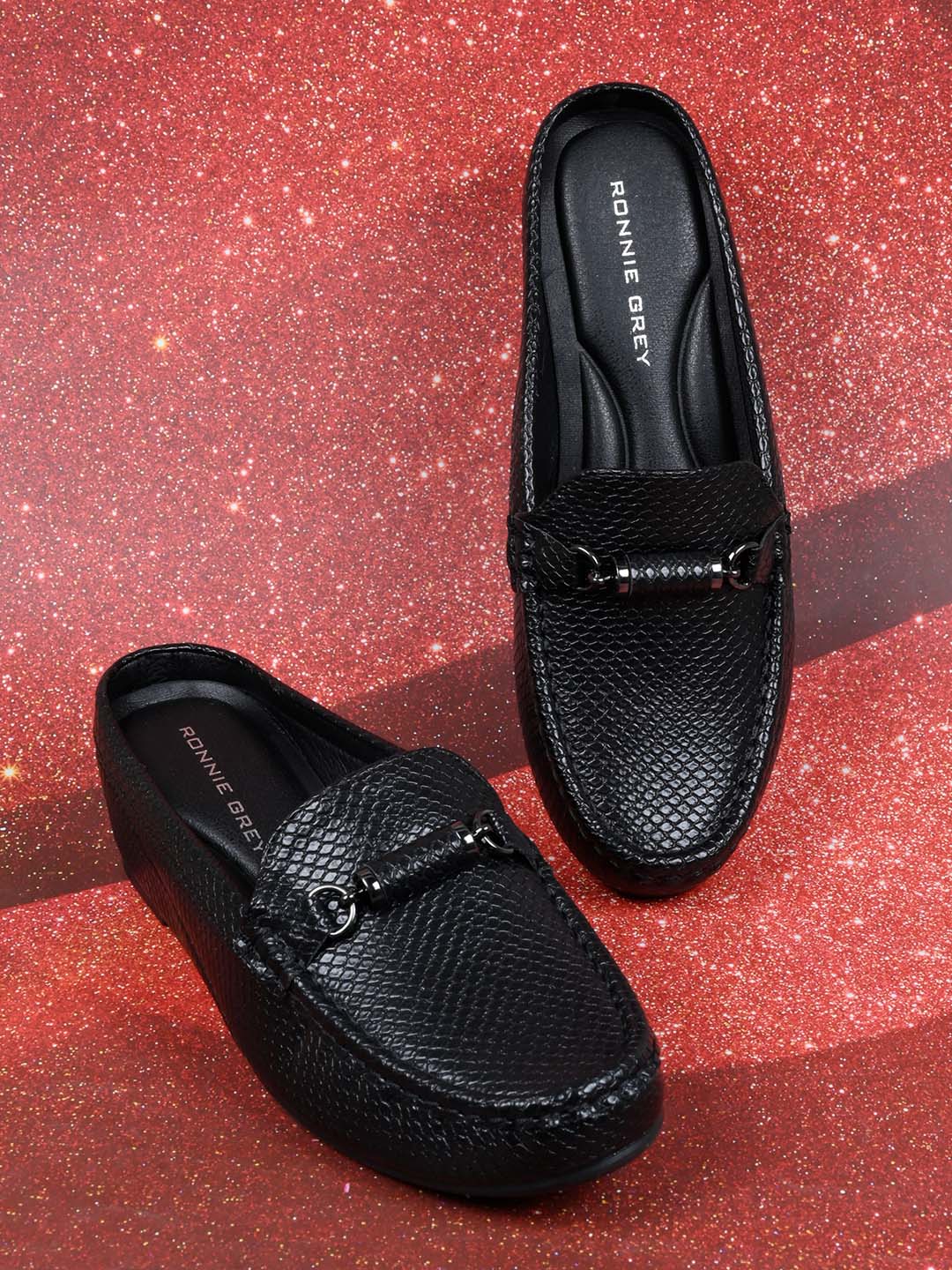 Women, Women Footwear, Black Loafers