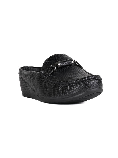 Women, Women Footwear, Black Loafers