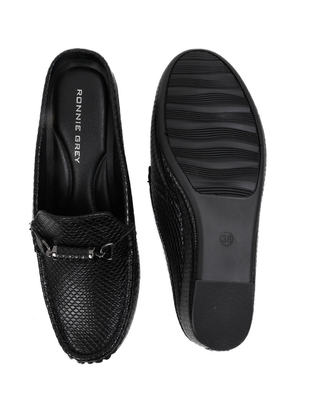 Women, Women Footwear, Black Loafers