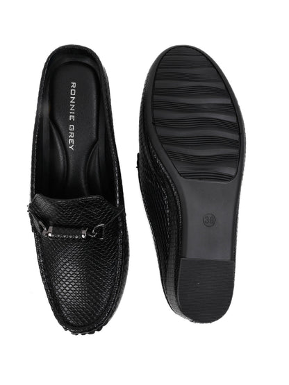 Women, Women Footwear, Black Loafers