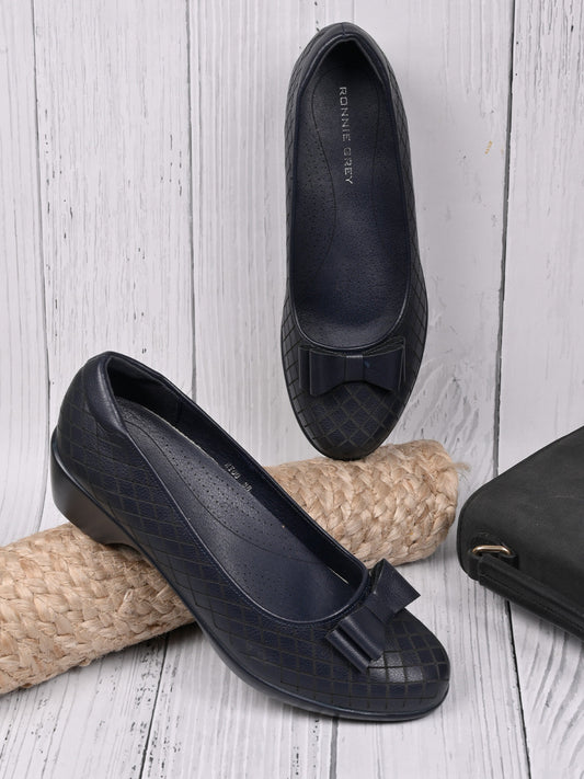 Women, Women Footwear, Navy Blue Ballerinas