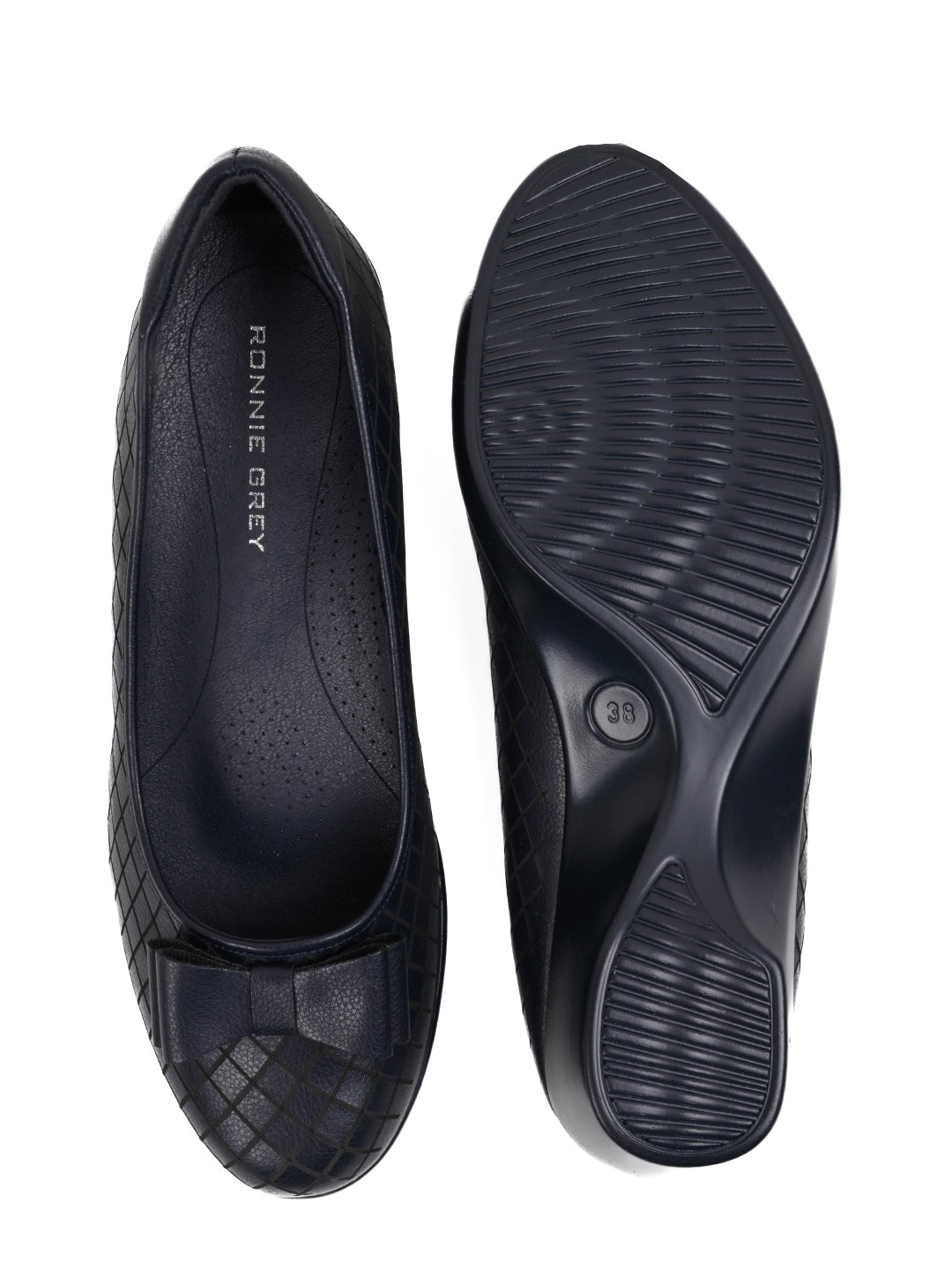 Women, Women Footwear, Navy Blue Ballerinas