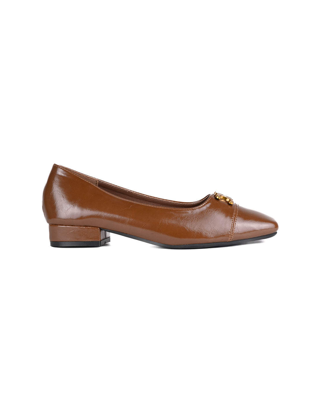 Women, Women Footwear, Tan Ballerinas