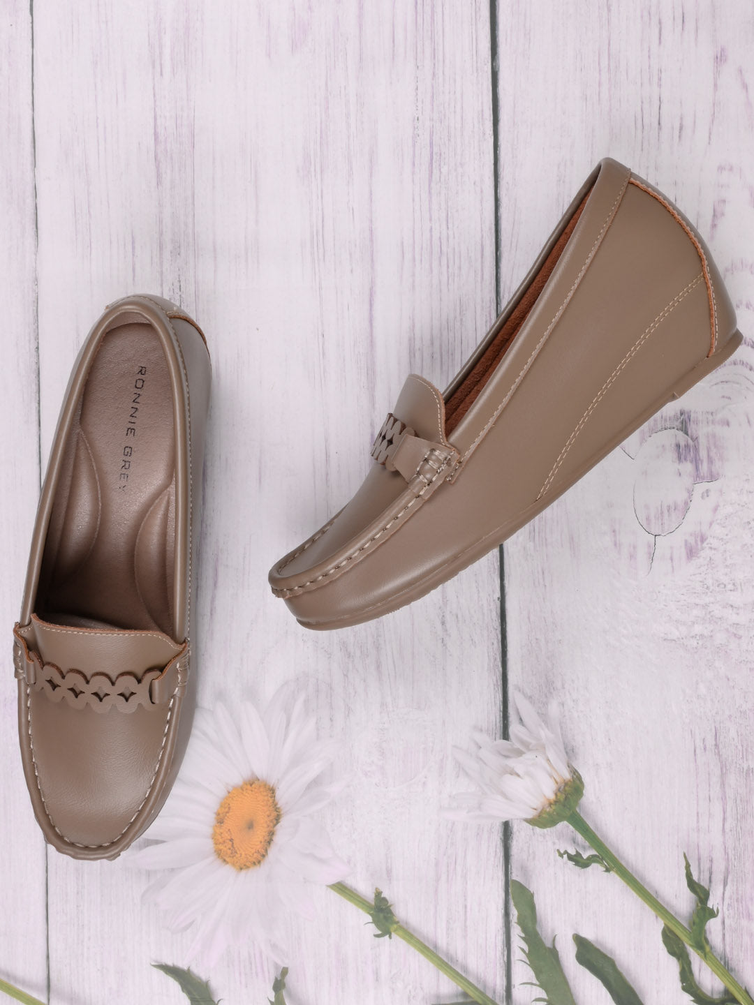 Women, Women Footwear, Khaki Loafers