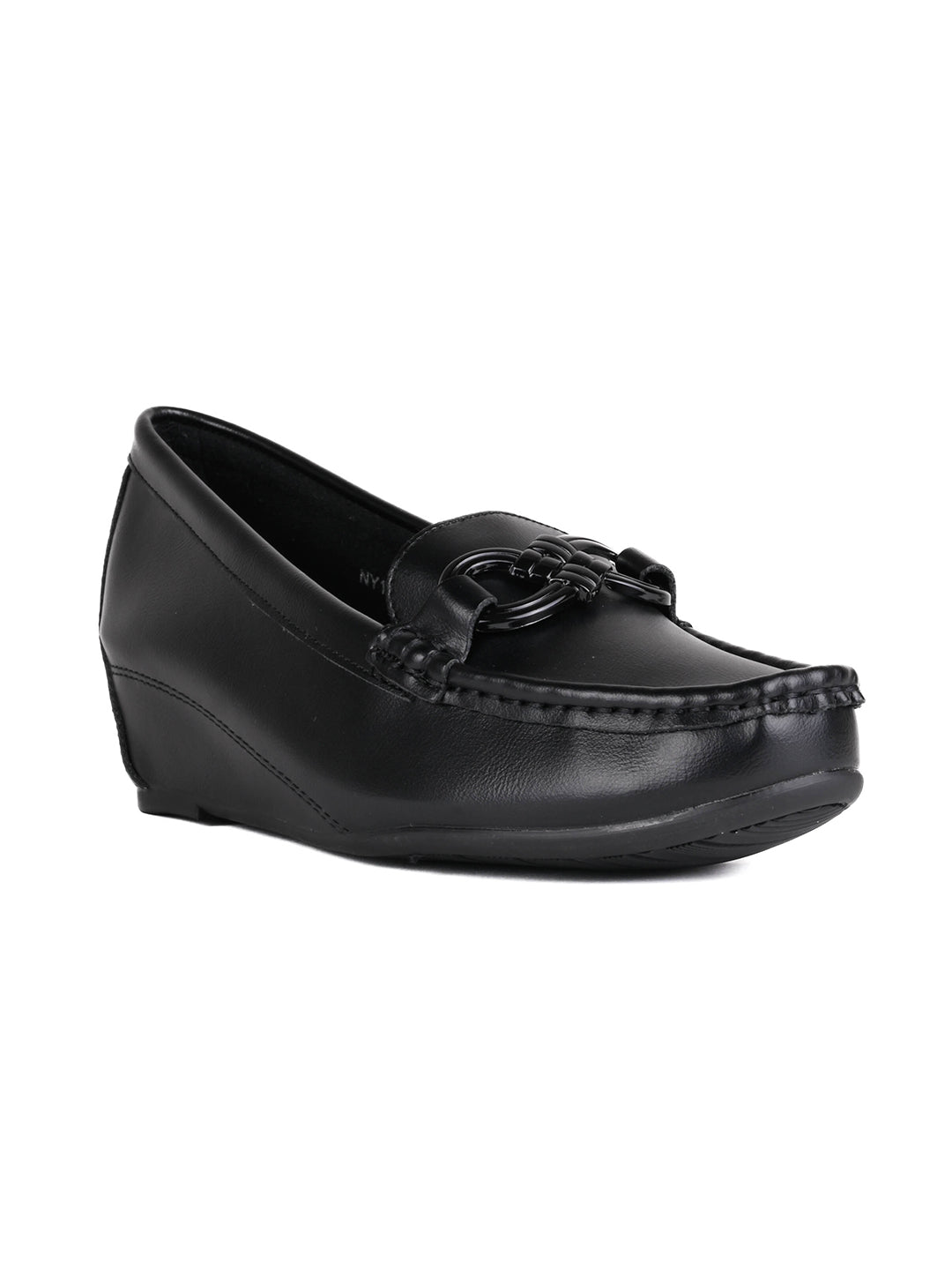 Women, Women Footwear, Black Loafers