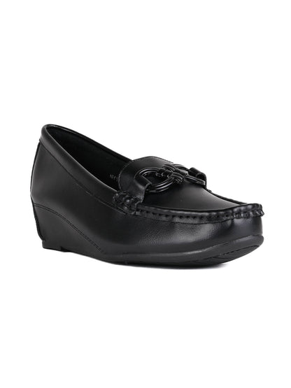 Women, Women Footwear, Black Loafers