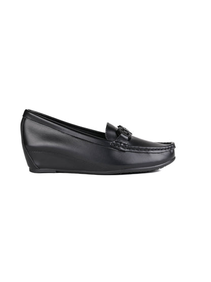 Women, Women Footwear, Black Loafers