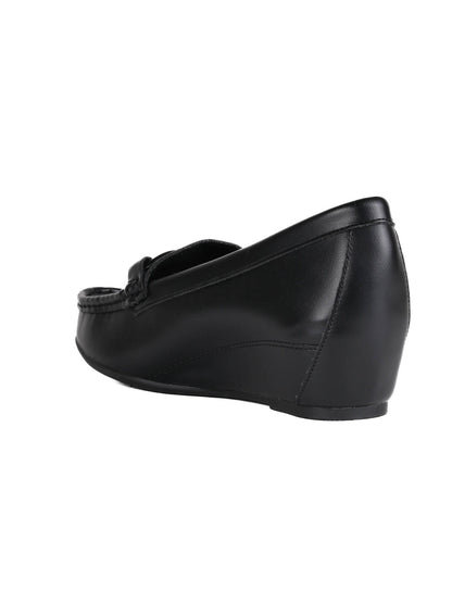 Women, Women Footwear, Black Loafers