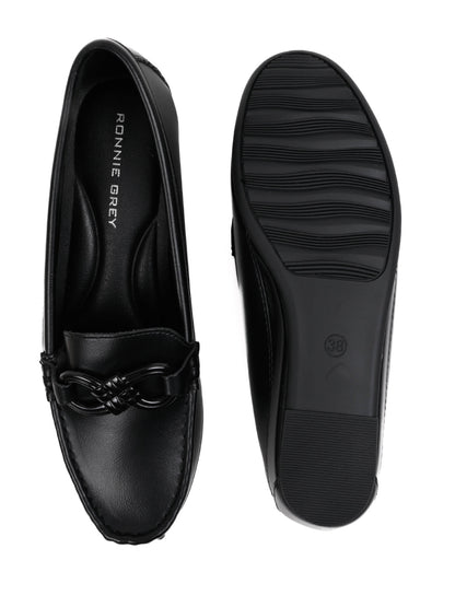 Women, Women Footwear, Black Loafers